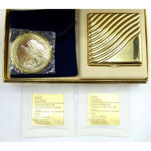 Vintage Estee Lauder Golden Wave Powder Compact, New In Box